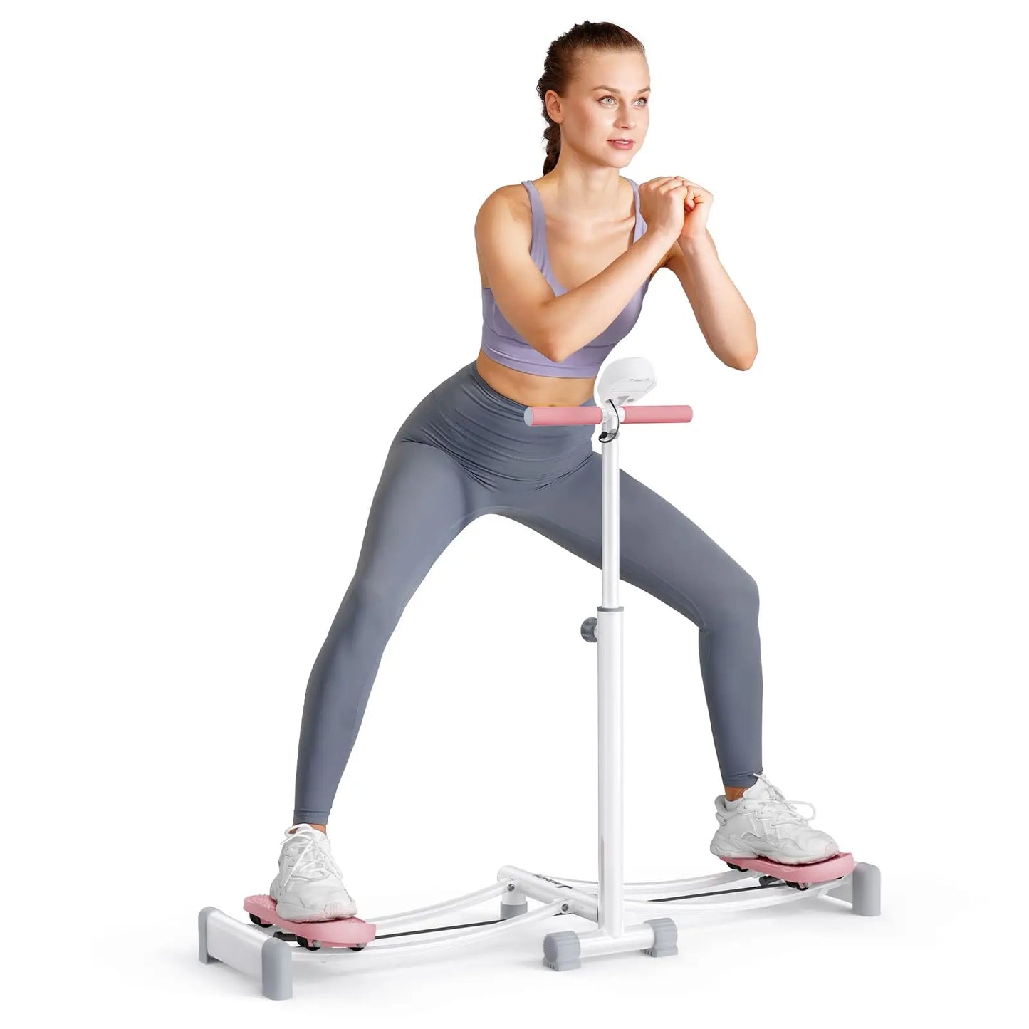 MERACH Ski Machine Simulated Ski Trainer Adjustable Height Ski Machine Exercise Equipment for Leg Pelvic Floor Muscle Workout