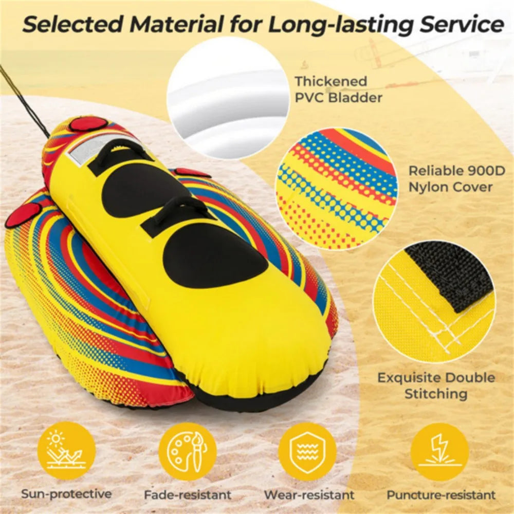 Double Inflatable Towable Tube Banana Boat Enhanced Water Fun for thrilling water adventures across oceans lakes rivers or pools