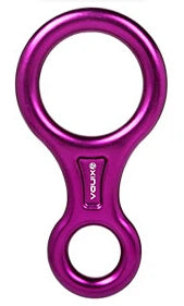 XINDA 8-shape Rigging Descender Rock Climbing Carabine Aluminum Figure Belay Device Abseiling 35KN Eight Ring Downhill Equipment