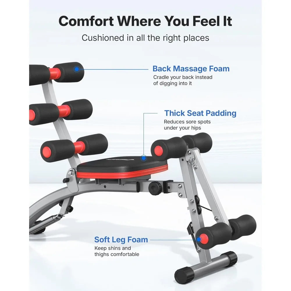 MERACH Ab Machine, Multi-Functional Adjustable Ab Trainer, Ab Workout Bench for Home Gym