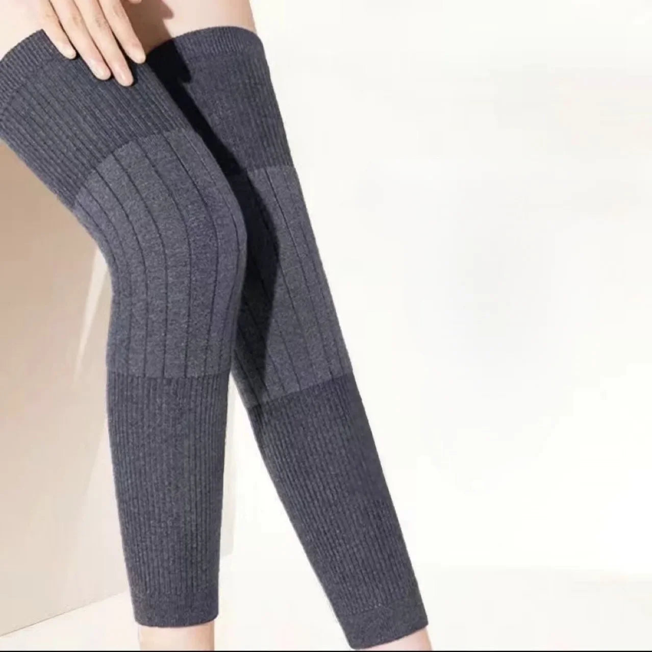 Thickened Cashmere Knee Pads Unisex Winter Joint Protection Leg Pad Joint Sports Seamless Knee Brace Thicken Lengthen