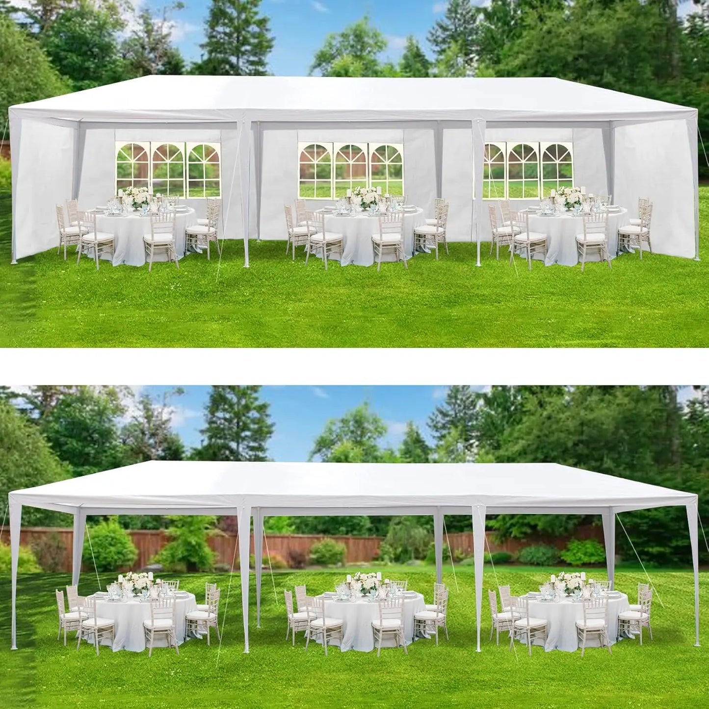 10' x 30' Outdoor Waterproof Gazebo Canopy Tent with Removable Sidewalls and Windows Heavy Duty Tent for Party, Customized