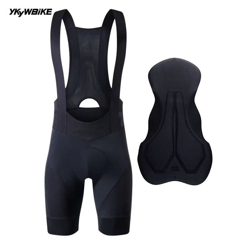 YKYWBIKE Men's Cycling Bib Shorts 6 Hours Padded Belgium Padding Road Bike Bibs Bicycle Tights Cycling MTB Bib Pants