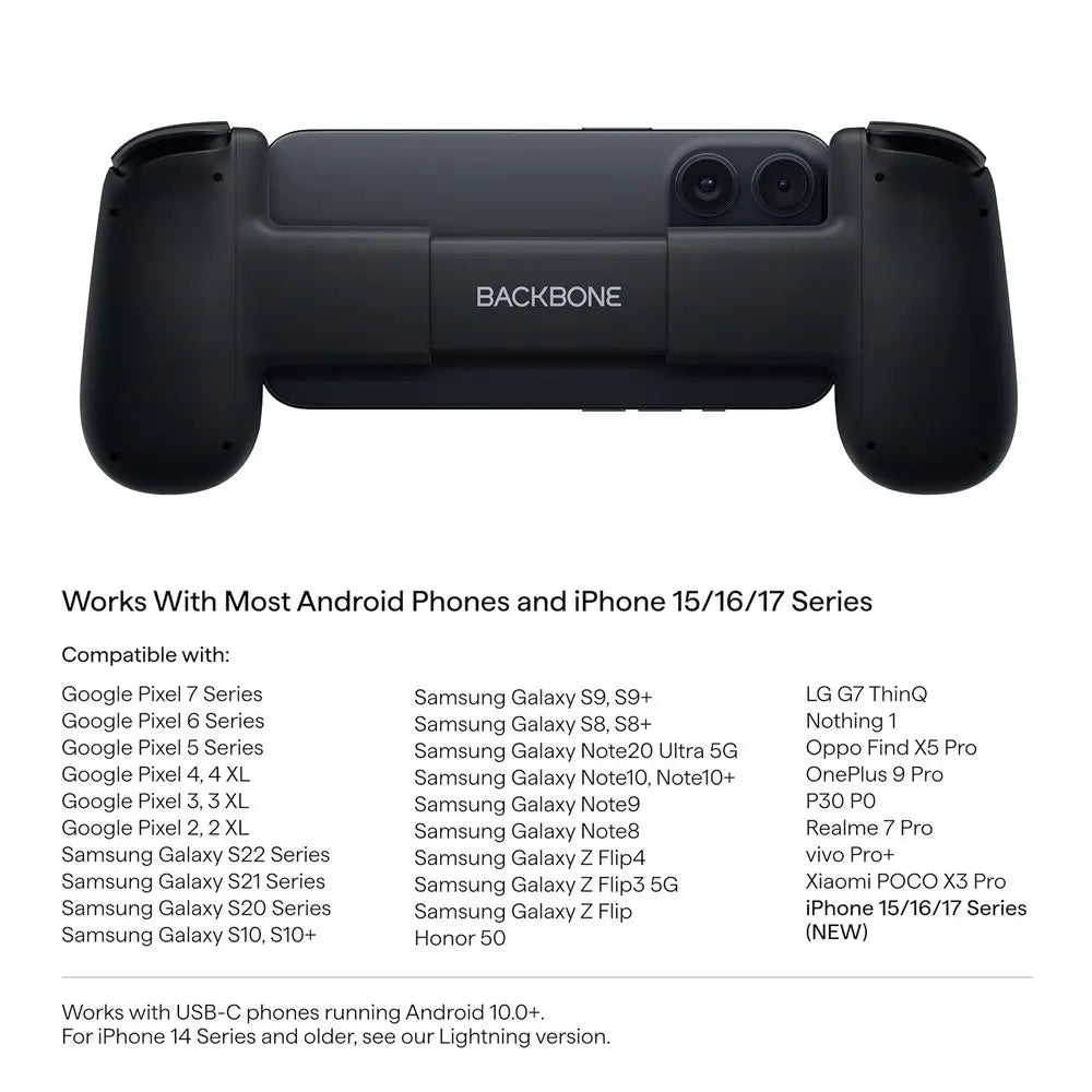 Mobile Gaming Controller for Android and iOS, USB-C Compatible, 3-Month Arcade Access, Play Call of Duty and More