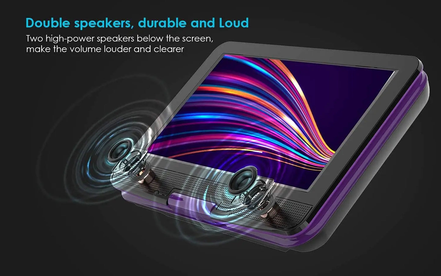 ieGeek Portable DVD Player 12.5", with 10.5" HD Swivel Screen, Car Travel DVD Players 5 Hrs Rechargeable Battery