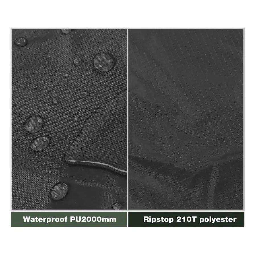 Hammock Rain Fly Camping Tarp Waterproof, 10x12ft Lightweight Backpacking Rain Tarp Shelter for Hiking Outdoor, Black