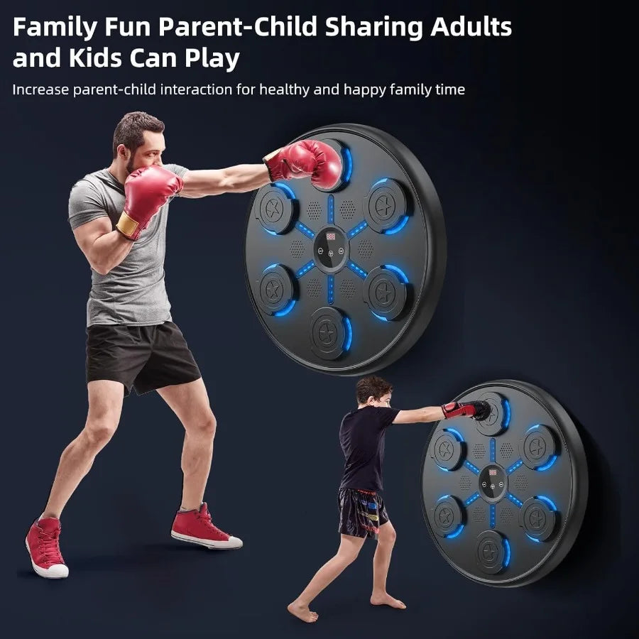 Second Generation WallMounted Music Boxing Machine with Integrated Gloves for Adults: Smart Bluetooth Music Syncing Indoor Gym