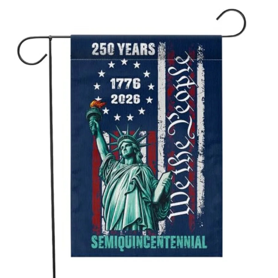 250 Anniversary USA Flag, 250th Anniversary America Garden Flag, 1776-2026 Yard Flags Outside 12x18 Inch Double Sided Outdoor B