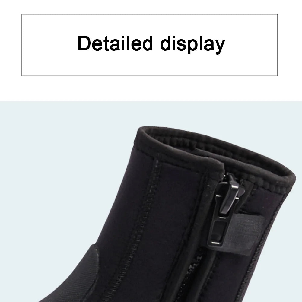 Neoprene Diving Boots Zipper Dive Boots Anti-Slip 5mm Surfing Snorkeling Diving Boots Lightweight for Water Sports