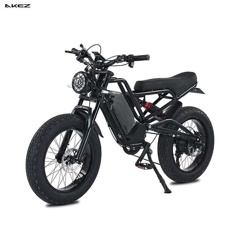 AKEZ Long Range 18Ah Electric Bike 1500W 48V, Off-Road Fat Tire E-Bike, US Stock Fast Delivery