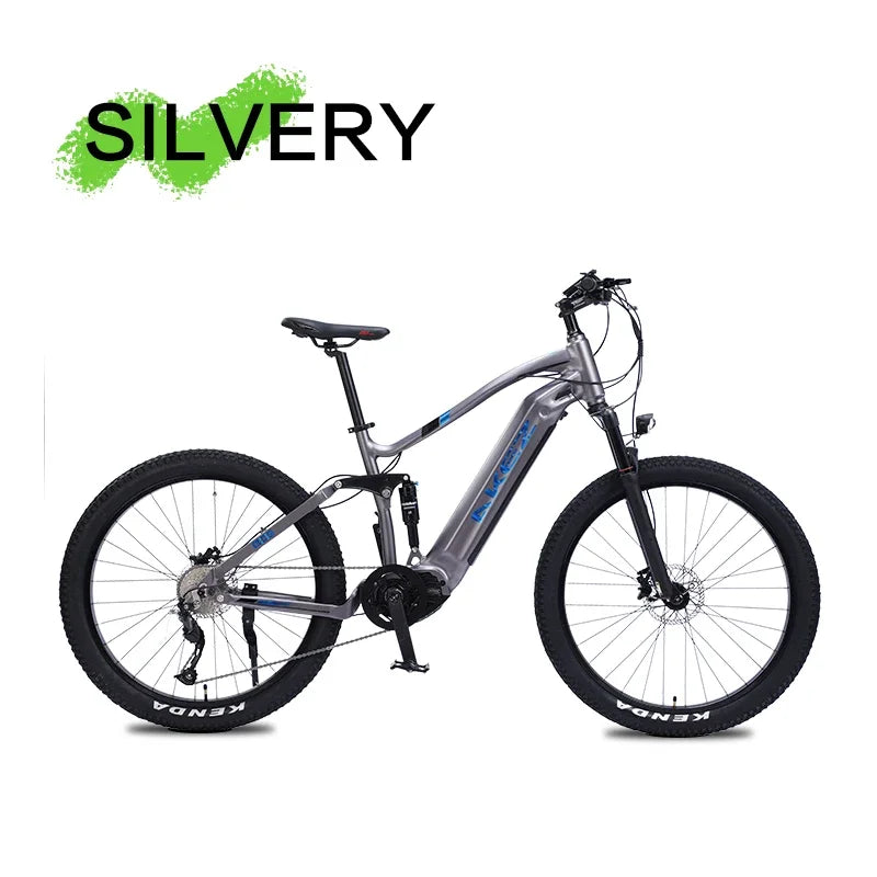 US Stock AKEZ 27.5" Electric Bike, 48V 500W Bafang Motor, 13Ah Lithium Battery, Powerful E-Bike for Adults