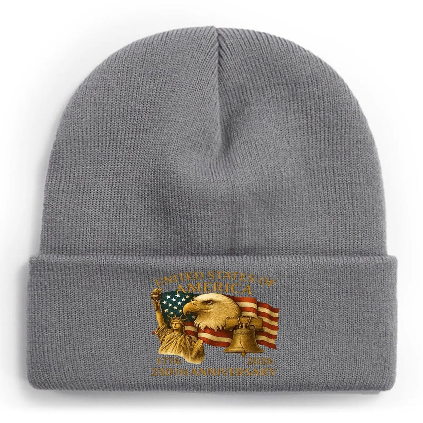 250th Anniversary United States Design Beanie, Independence Theme Hat for Women Men, Anniversary Celebration Accessories