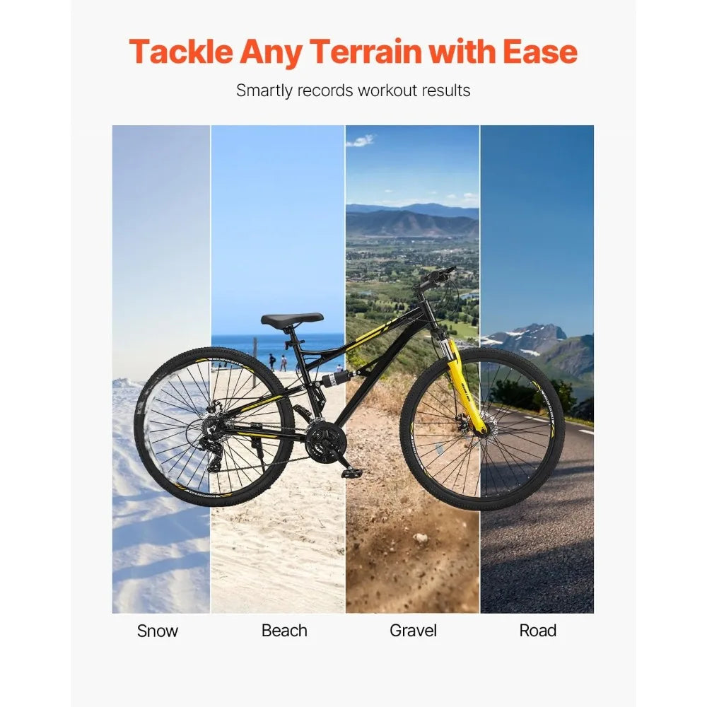 Mountain Bike for Men/Women, 20"/26"/29" Sizes, 7/21/24 Speed Twist Shifting, Front or Dual Suspension, Dual Disc, Customized