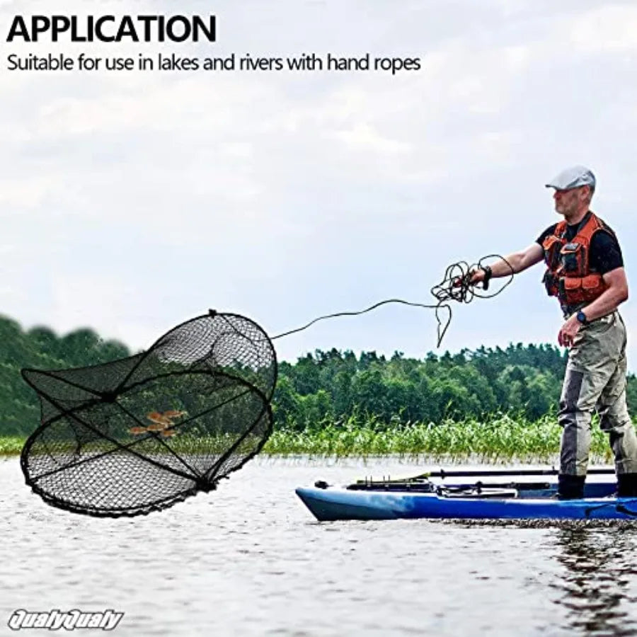 2PCS Crawfish Trap Crab Traps for Blue Crabs Crayfish Crawdad Trap Two 3.7" Entry Holes Minnow Bait Trap Fish Nets Crab Pots fo