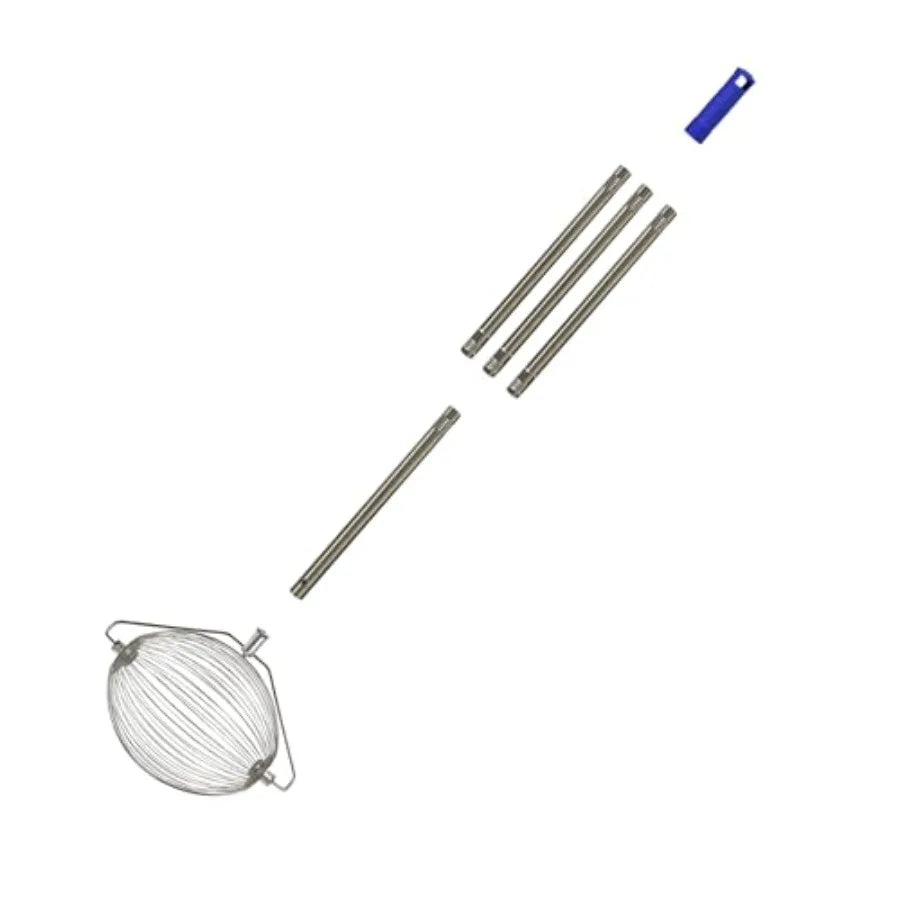Tennis and Pickleball Ball Picker Upper, Extendable Lightweight Aluminum Retriever with Black Hopper, Ergonomic No-Bend Design