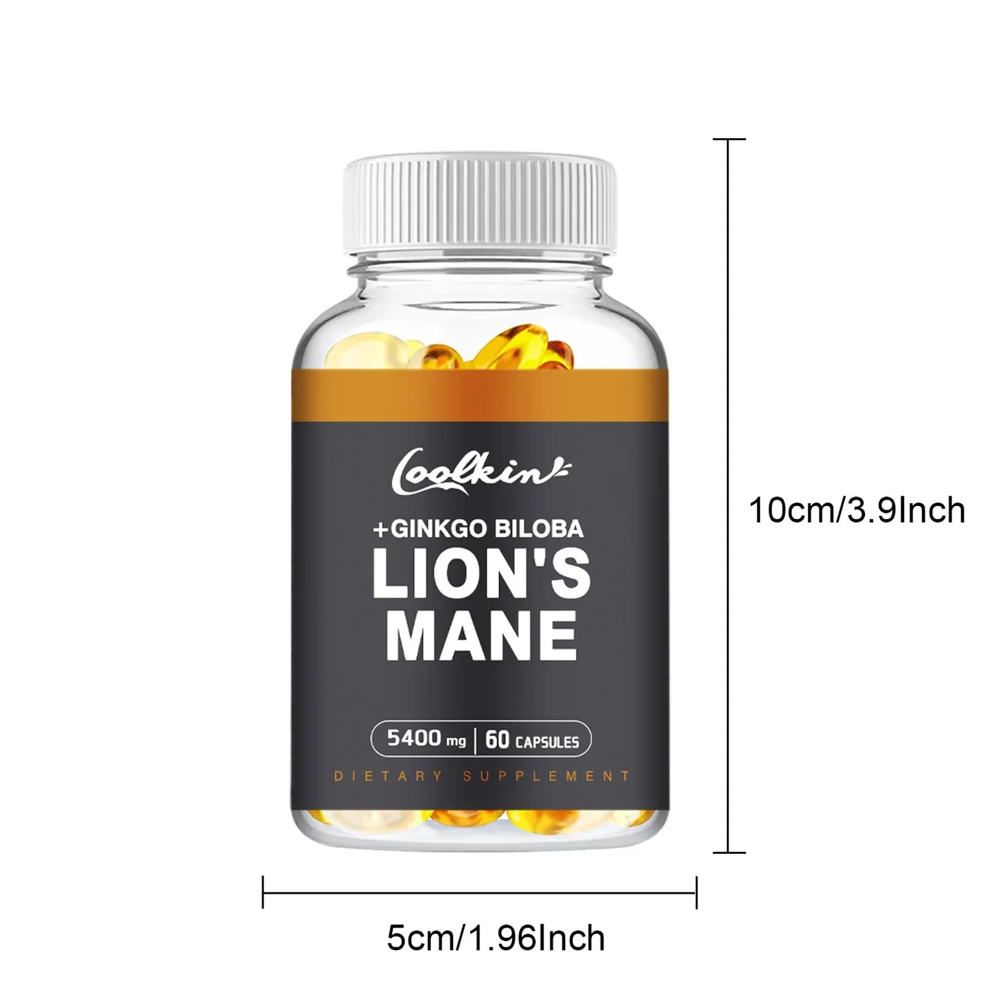 Lion's Mane Mushroom - Enhance Brain Function, Improve Memory & Cognition, Improve Mood, and Sleep Health - 60 Capsules