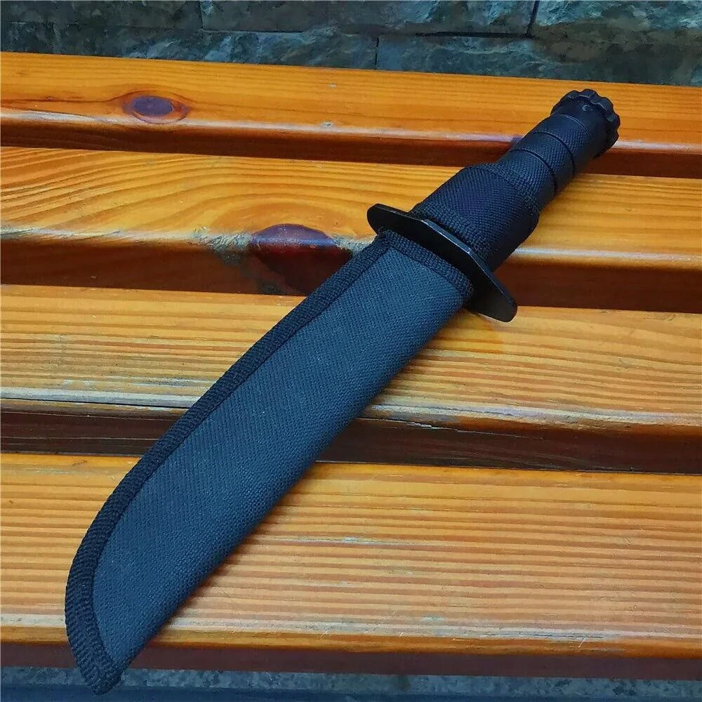 11.22 Inch Hand Forged Stainless Steel Camping Mountaineering Defense Knife Tool