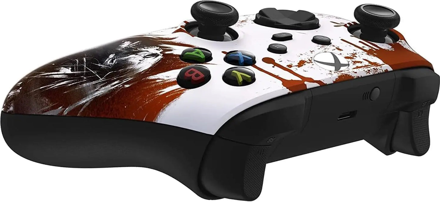 Custom Wireless Xbox Controller for Series X/S & One - Soft Touch Feel, Bloody Zombie Design