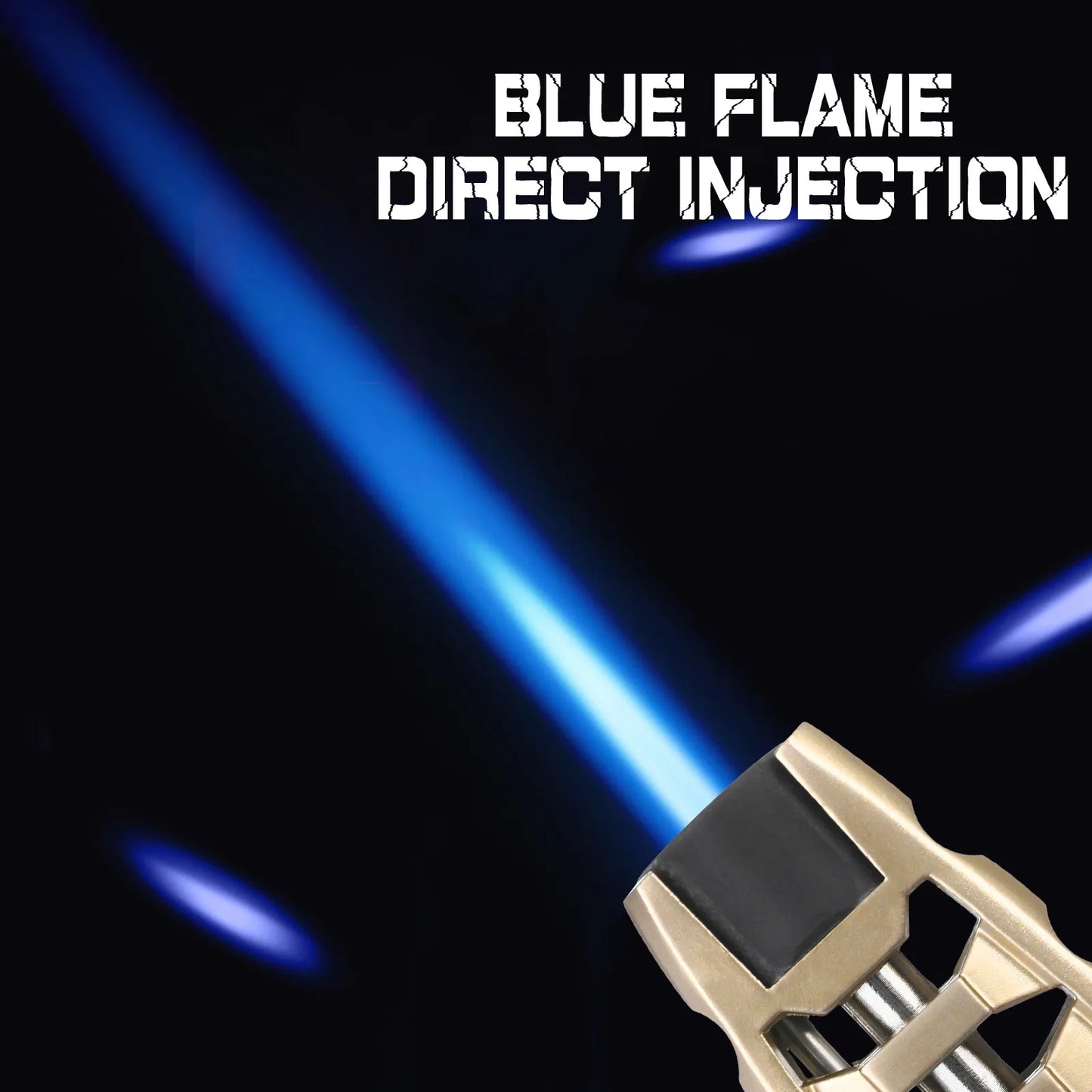 Metal Outdoor Windproof Butane Gas Lighter Turbine Torch Blue Flame Strong Fire Pistol Kitchen BBQ Baking Camping Tools