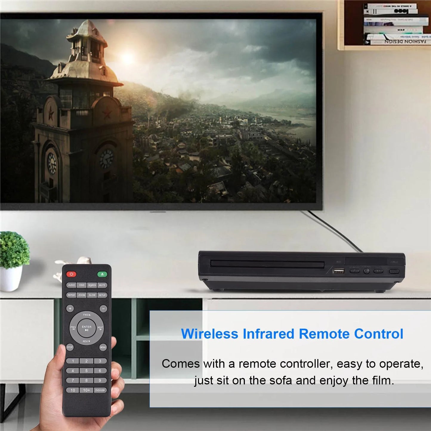 NEW CD Player DVD-225 Home DVD Player DVD CD Disc Player Digital Multimedia Player AV Output with Remote Control Home DVD Player