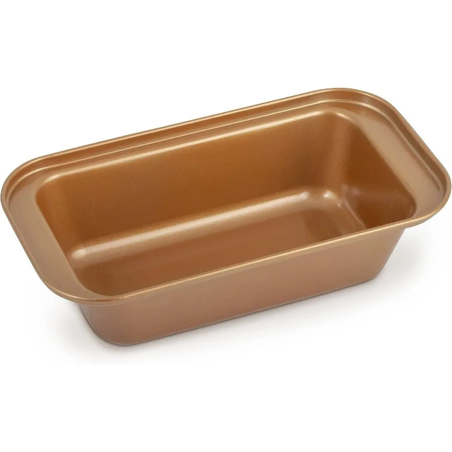 Copper Nonstick Bakeware Set 6 Piece - Cake Pans Cupcake Tray Cookie Sheets for Baking Easy Release Even Heating Nonstick Kitch