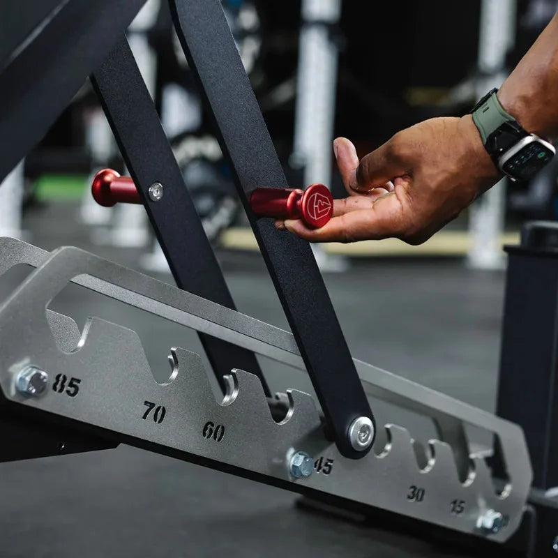 Large Fitness Equipment Black Adjustable Bench, 600LB Incline/1000 LB Flat