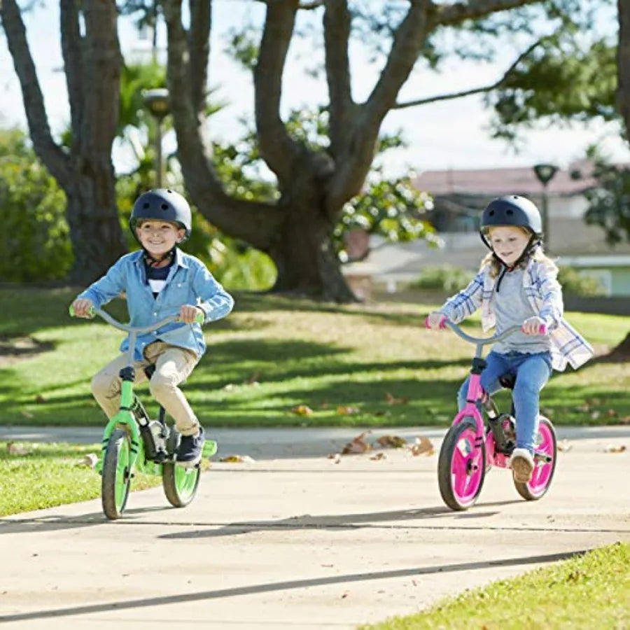 Green 12-Inch Balance-to-Pedal Training Bike for Ages 2-5 Years Lightweight Design Easy to Ride Smooth Rolling Wheels