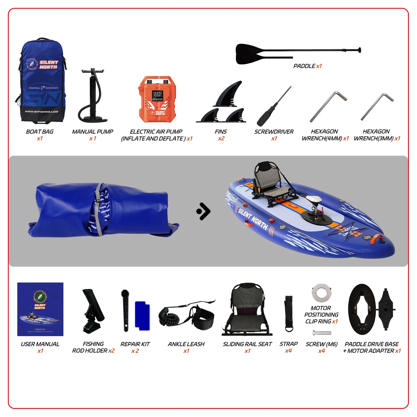 Nawakar Inflatable Fishing Boat Set Heavy Duty Inflatable Kayak Paddle Board-Long Lasting PVC Raft Adventure Boat for Thrilling