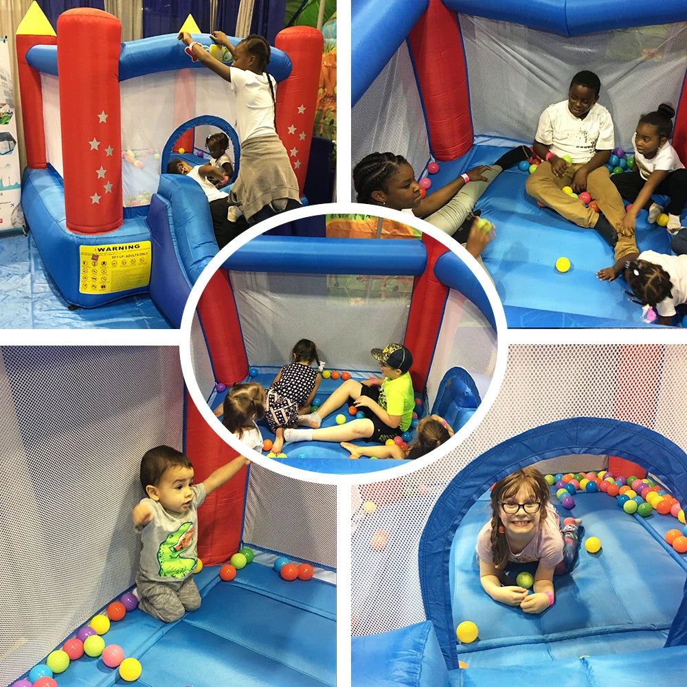 YARD Inflatable Bounce House Home Use Mini Bouncy Castle With Blower Children Playground Jumping Trampoline Kids Birthday Gift