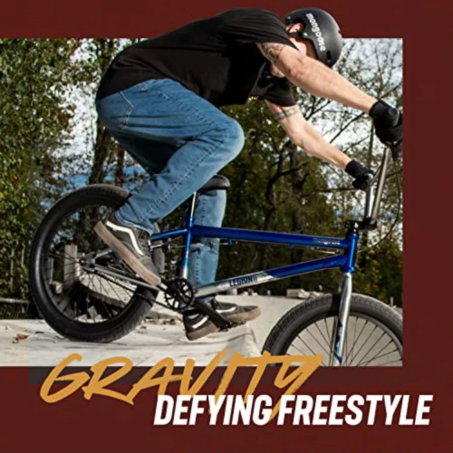 Legion Freestyle BMX Bike for Intermediate Riders 20-Inch Wheels Hi-Ten Steel Frame Micro Drive 25x9T Gearing Suitable for Boys