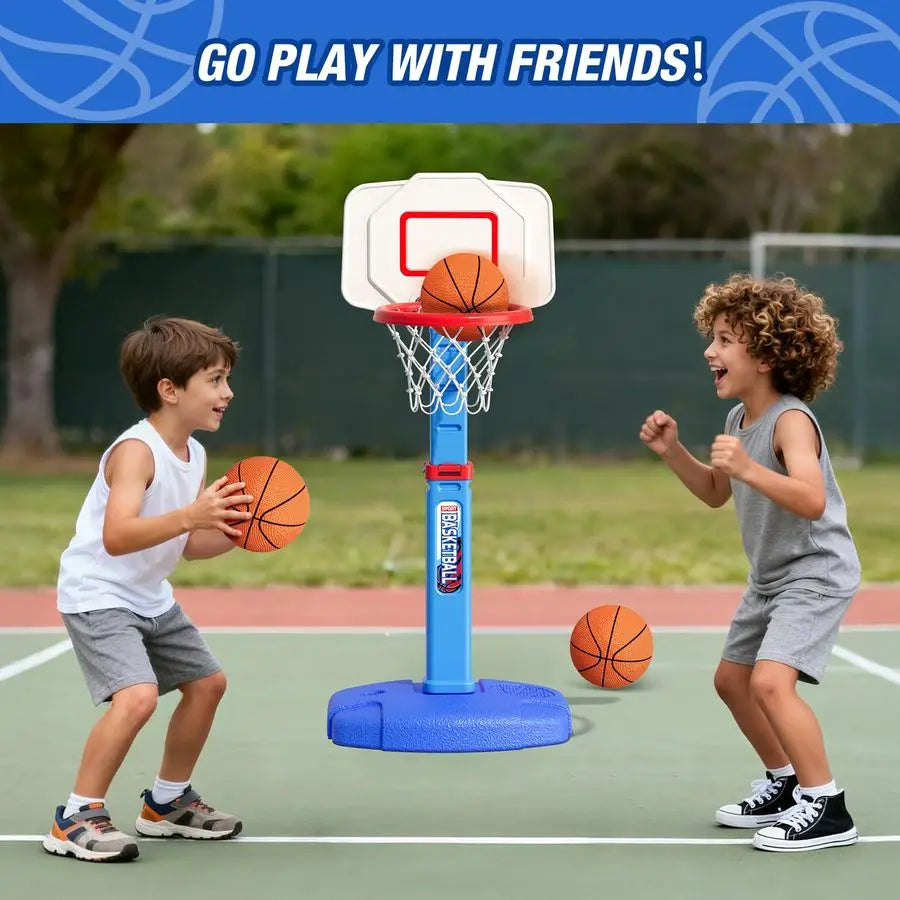 Toddler Basketball Hoop, Adjustable Height Indoor Basketball Hoop for Kids 13, Foldable Mini Basketball Goal with 3 Balls, Outdo