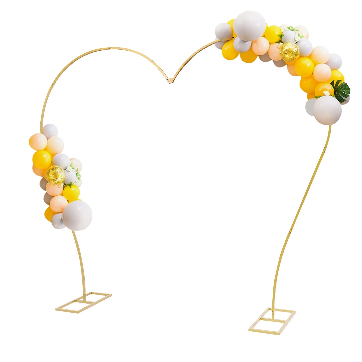 2.65x2.35m Large Balloon Arch Stand Heart Shape Wedding Arches Metal Flower Arch Backdrop Stand for Wedding Ceremony Birthday