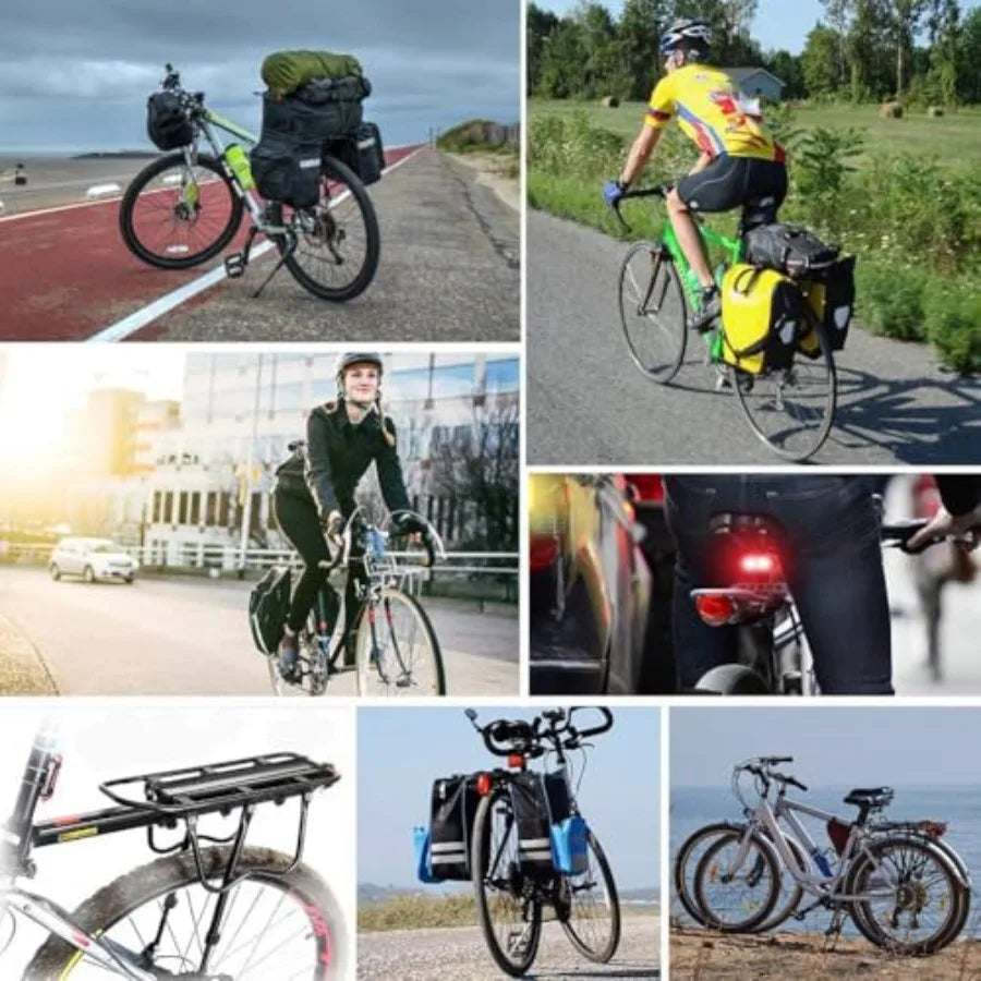 110Lb Capacity Almost Universal Adjustable Bike Cargo Rack Cycling Equipment Stand Footstock Bicycle Luggage Carrier Racks with