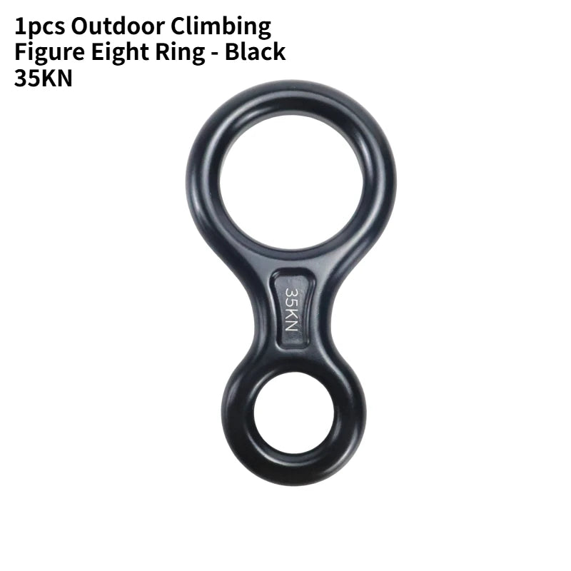 Outstanding Quality 35KN Aluminum Figure 8 Descender Rappel Device for Climbing Rescue Arborist Work 3500kg Capacity Multi-Color