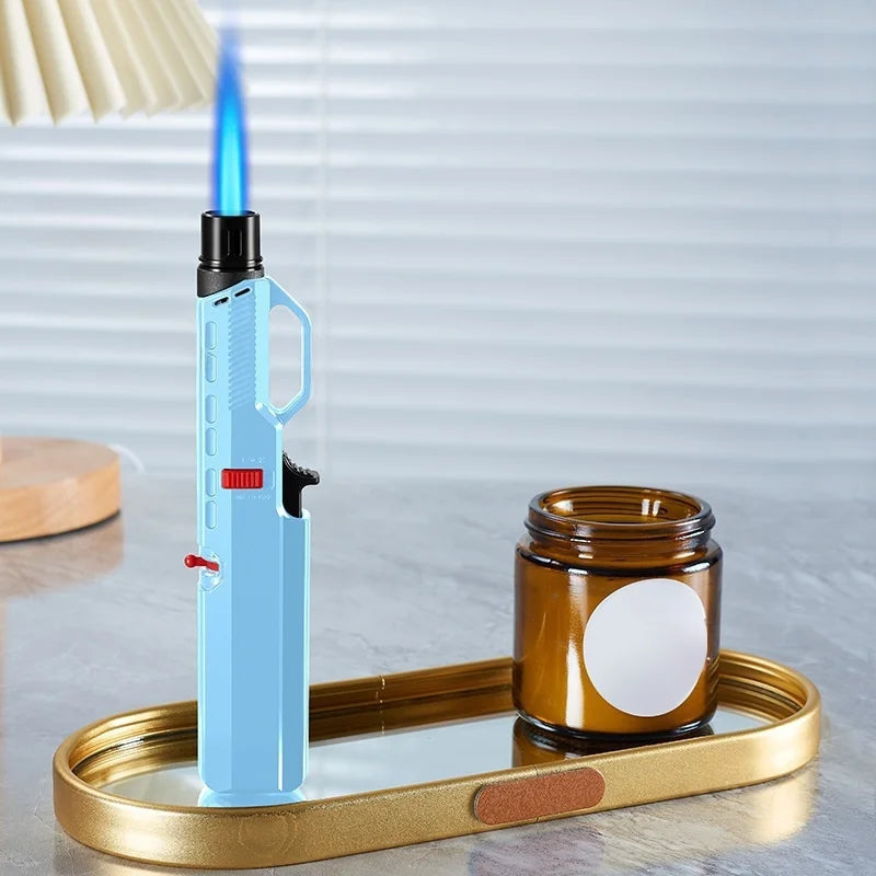 Portable 1800° Torch Jet Lighter Windproof Blue Flame 360 ° Reversible Ignition Butane Igniter for Kitchen BBQ Men's Gift