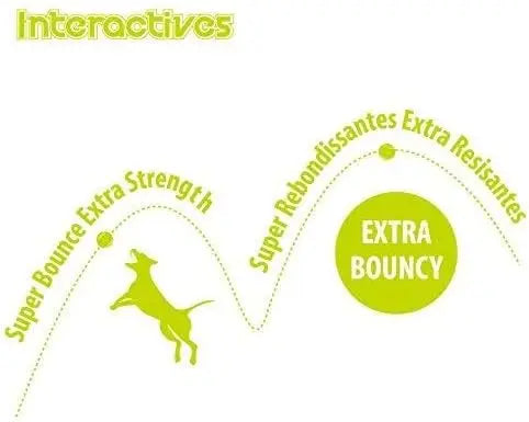 Interactive Super Bounce Tennis Balls for Dogs, Safe Pet Toys for Exercise and Training, 2.5 Inch Diameter (6 Pack)