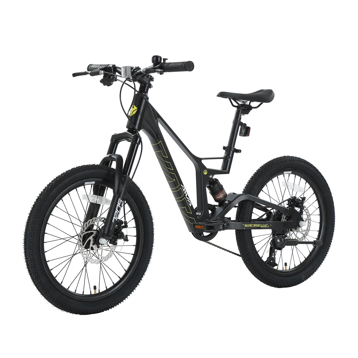 AIVA KNIGHT SUS20 20 Inch City Bike, 7-Speed Commute Bicycle for Teens & Adults, Full Suspension, Lightweight Magnesium Alloy Frame, Front & Rear Disc Brakes