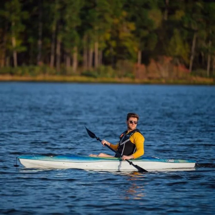 Recreational Sit in Kayak with Lightweight Patented Ram-X Material and Ergobreeze Seating System - 10 ft - Blue