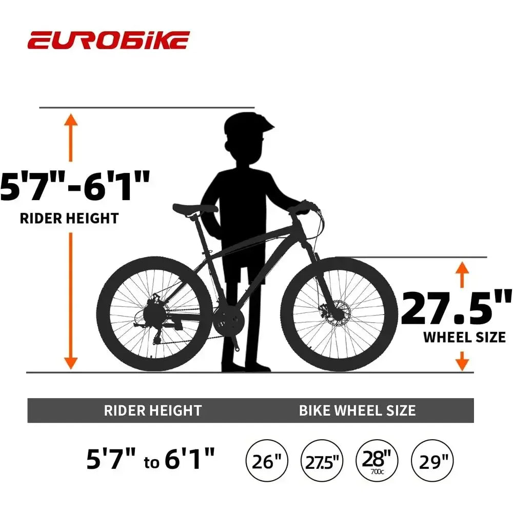 27.5 Full Suspension Adult Mountain Bike with 21 Speeds and Disc Brakes