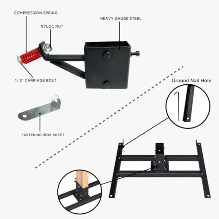 1 2 inch Thick AR500 Steel Target Stand System for Precision Shooting Practice with 7 x 12 Torso Targets Includes 2x4 T