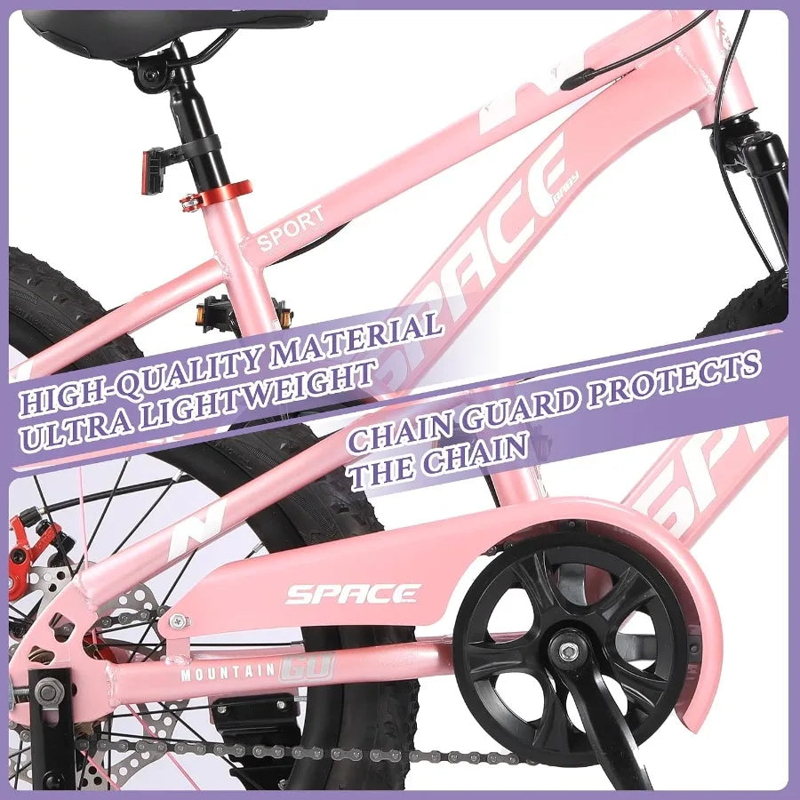 Bike - 18 Bike for Boys and Girls Bicycle with Adjustable Seat and Handbrake, Bikes for 5-13