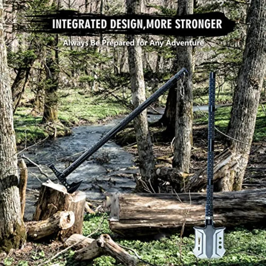 Camping Shovel Axe Outdoor Survival Shovel Set with High Carbon Steel for Men Multi-Functional Outdoor Caming Hiking Backpackin