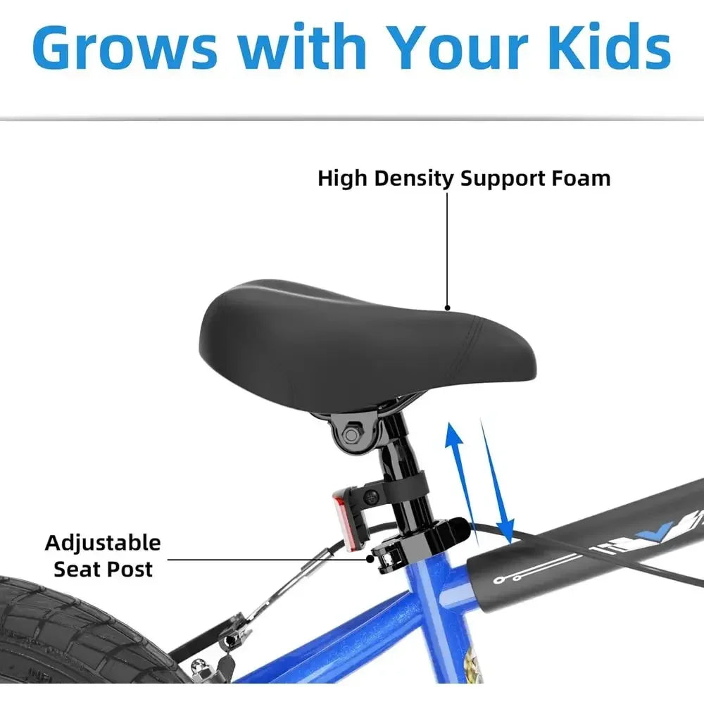 12-14-16 Inch Kids Bike with Training Wheels, Suitable for Boys and Girls Ages 3+, Includes Water Bottle Holder, Lightweight Des