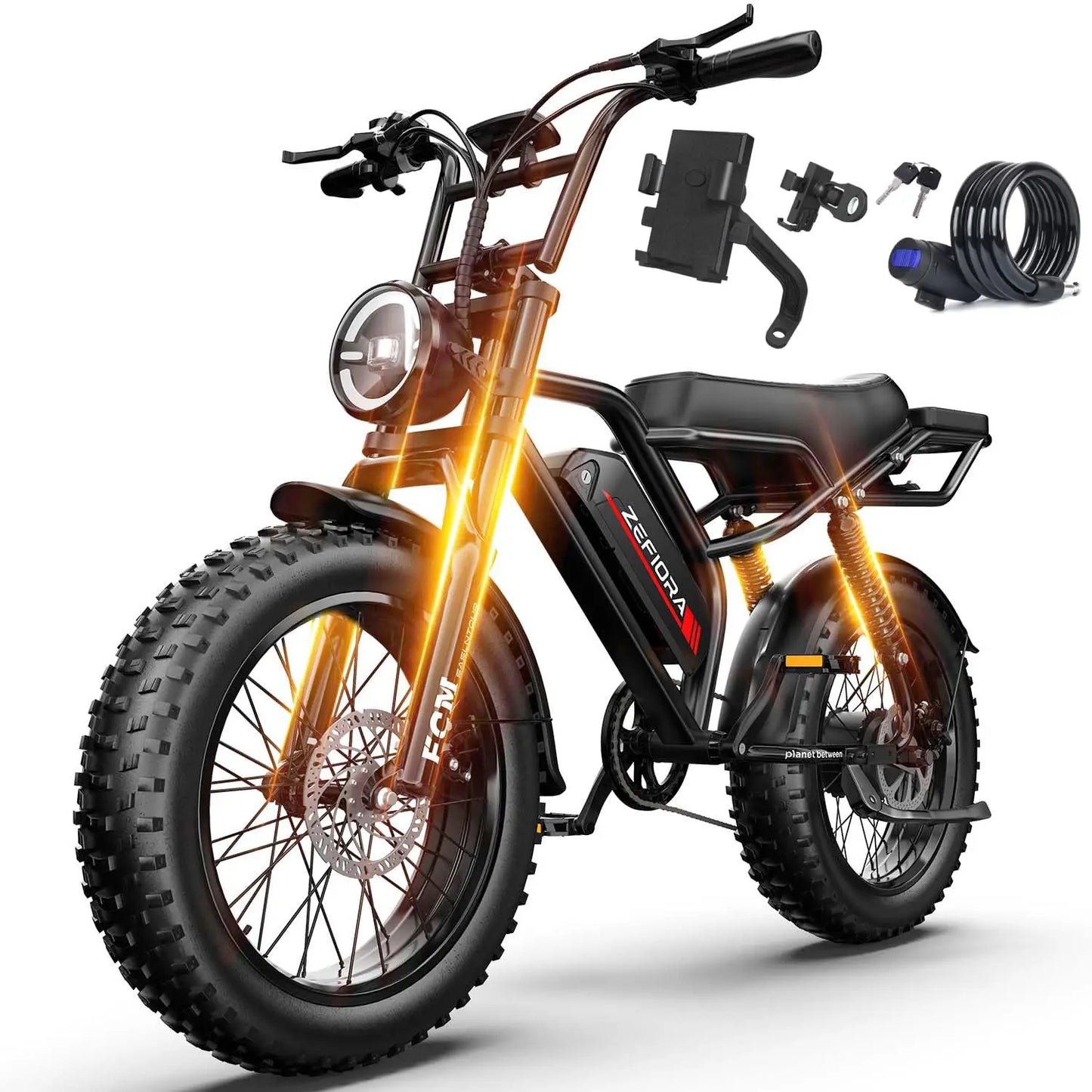 Electric Bike for Adults, 2500W Peak Moto Ebike, 25MPH Electric Dirt Bike, 48V Battery, 80/100/120 Miles Range,, Customized