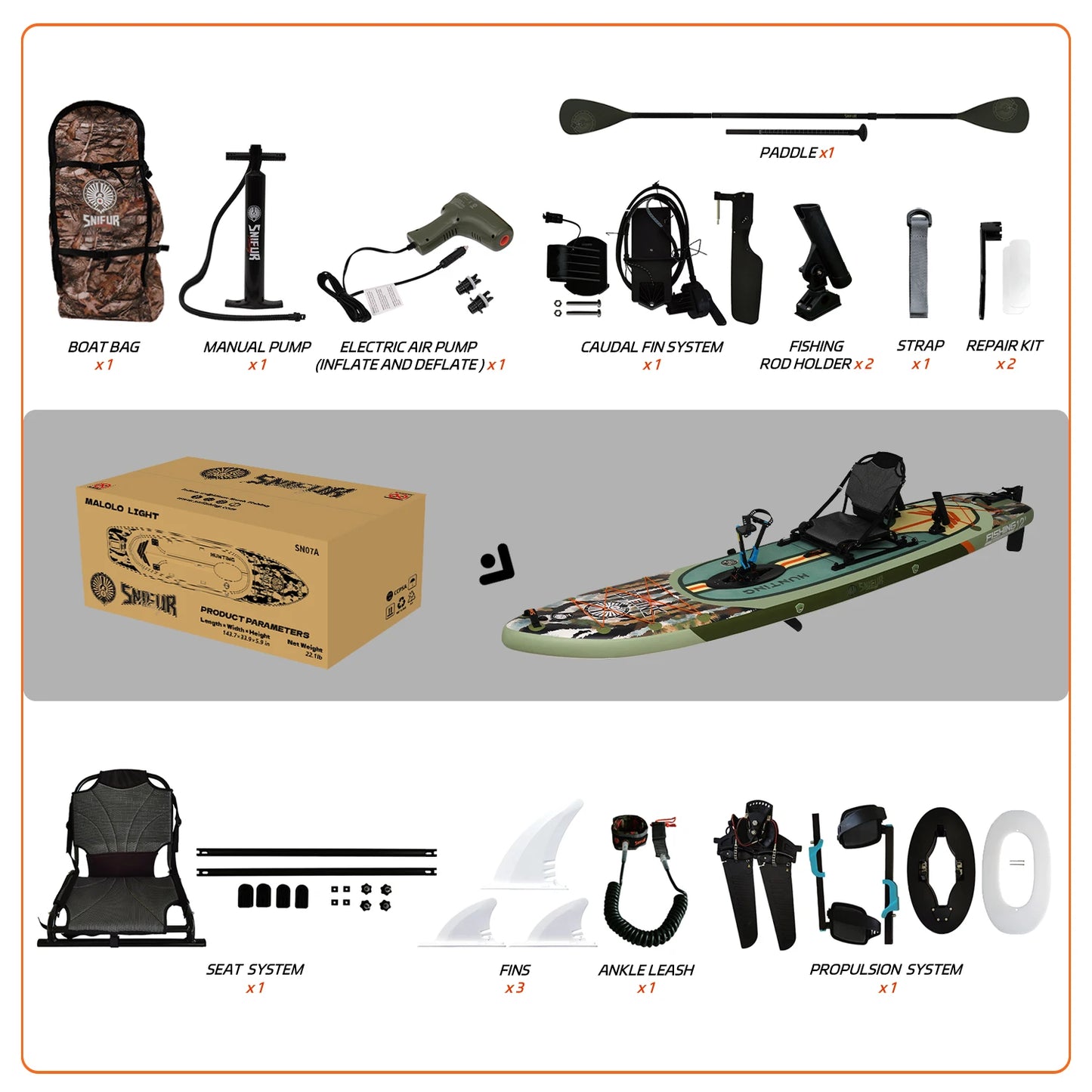 Nawakar Inflatable Paddle Board Kayak Portable Paddling Board with Padded Seat Inflatable Adventure Boat for Fishing,Thrilling
