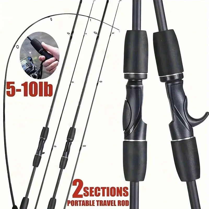 1PCS 70.87inch/ 70.86-inch - Lure Rod - Long Distance Casting M Adjustment Two-Section Rod - Single Rod