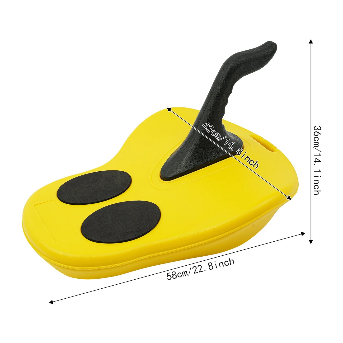 Snow Sleds, Plastic Sled W/ Handles for Adults Kids, Winter Snow Sledding Toboggan for Snowy Hills Outdoor Play, for Family Fun