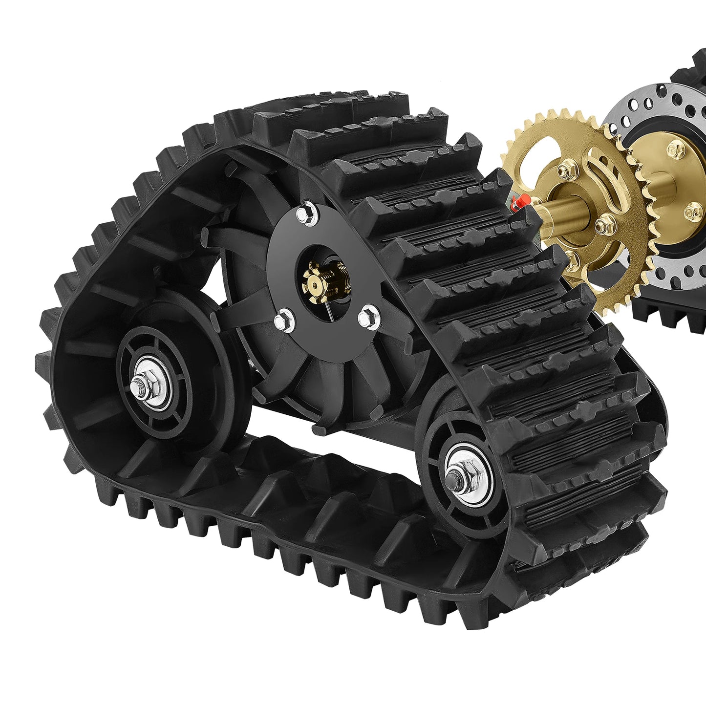 Pair Go Kart ATV UTV Buggy Quad Rear Wheel Snow Rubber Sand Tracks Snowmobile Rough Tire Surface  for Gasoline Motor, Snowmobile