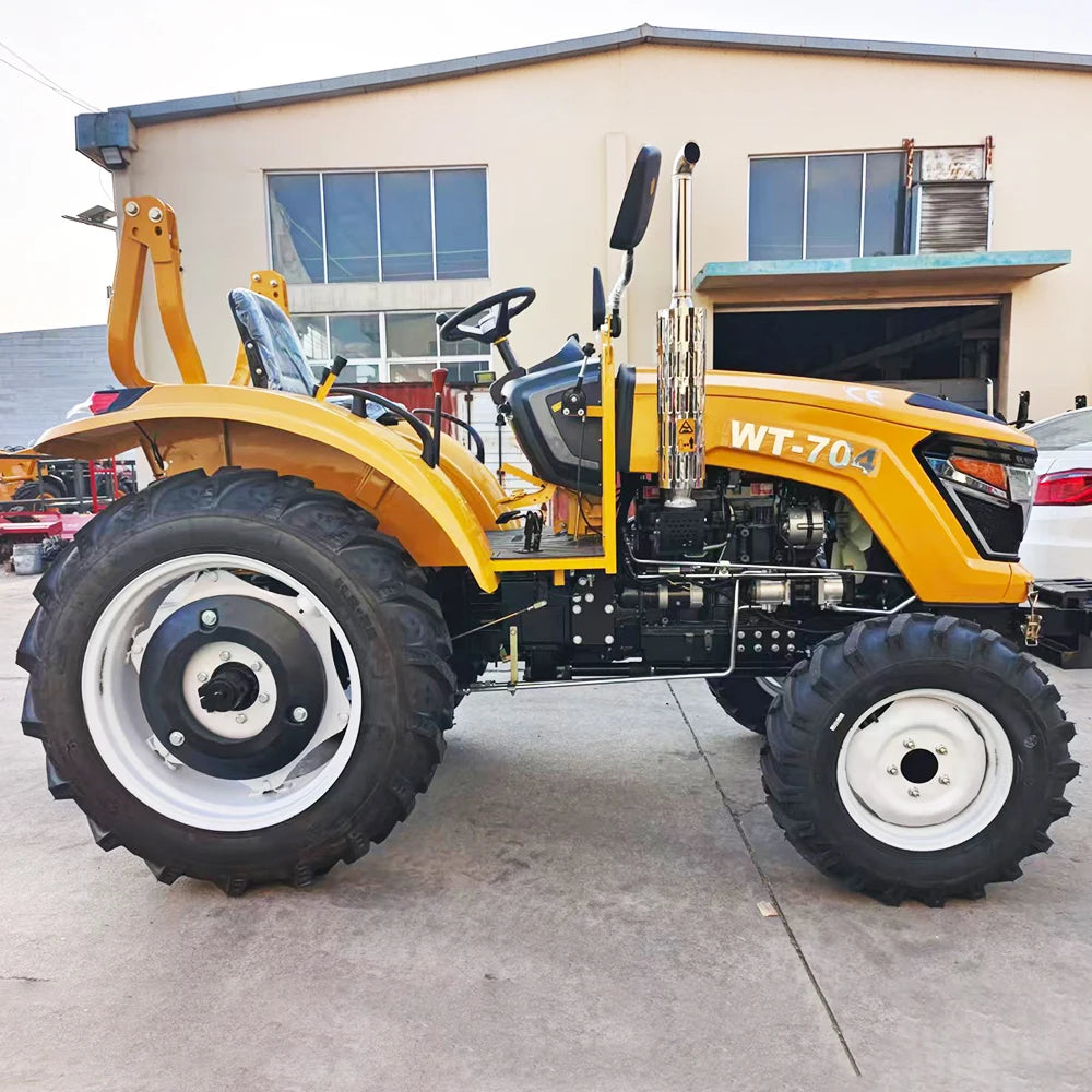 70HP 4WD Agricultural Tractor EPA Tier4 Final Farm Wheel Tractor with PTO & 3-Point Hitch