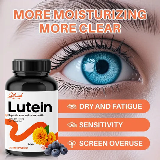 Quit mood-Eye Vitamins Lutein And Zeaxanthin Supplements | 60 Capsules, Enhanced With Blueberry Extract and VA, VB, VC